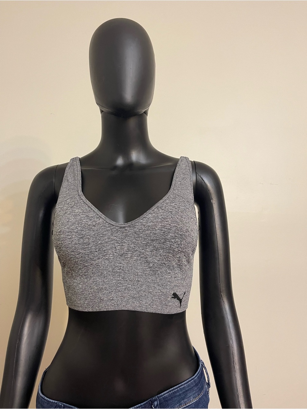 Puma Gray Seamless Sports Bra Size Small